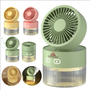 Adjustable Portable Mini Desktop 3-Speed Fan with Mist Spray
